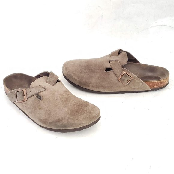 mens suede clogs